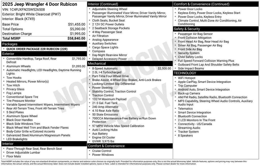 Used 2025 White Jeep Rubicon image 13