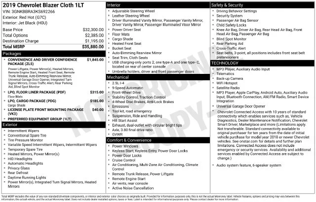 Used 2019 Red Chevrolet Base image 33