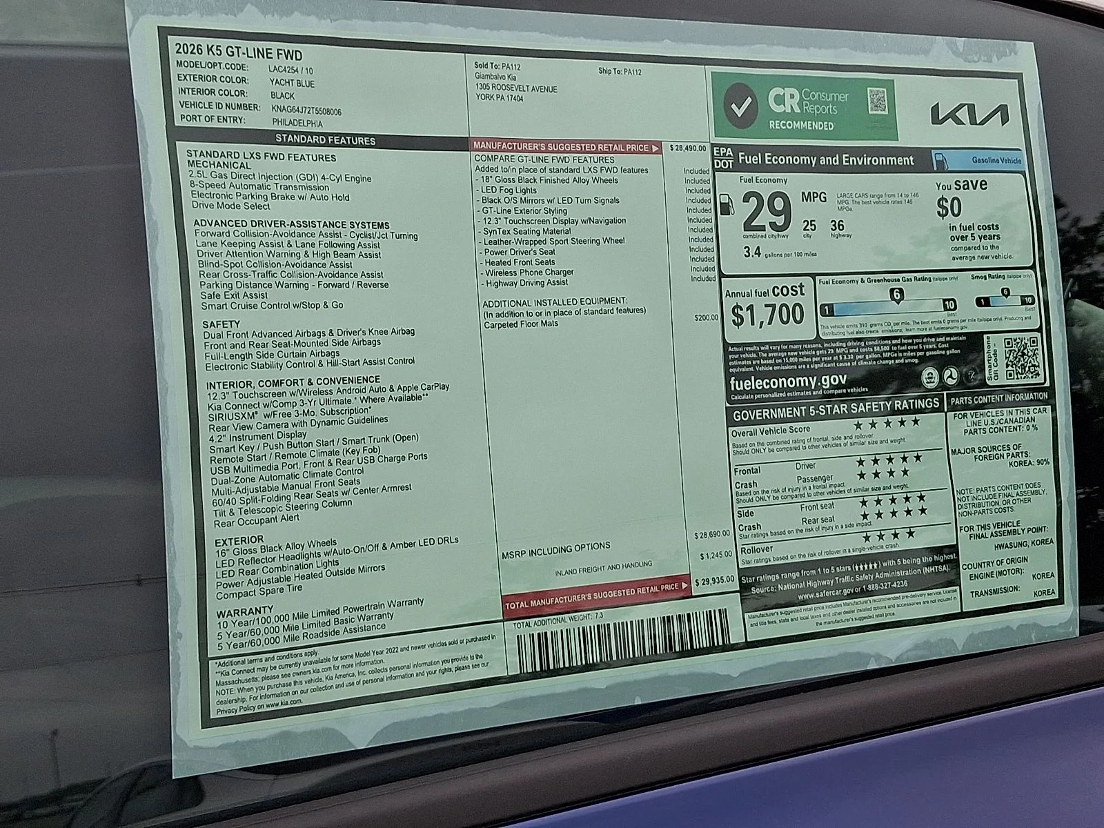 New 2026 Blue Kia GT-Line image 22