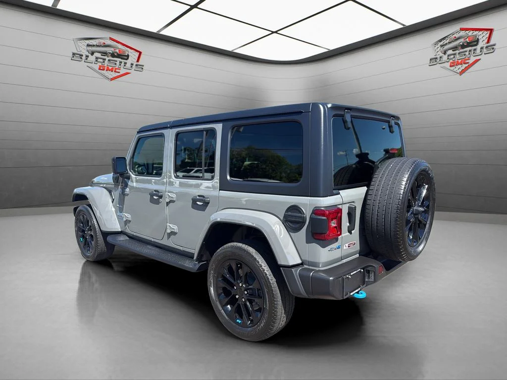 Used 2023 Gray Jeep Sahara 4xe image 3