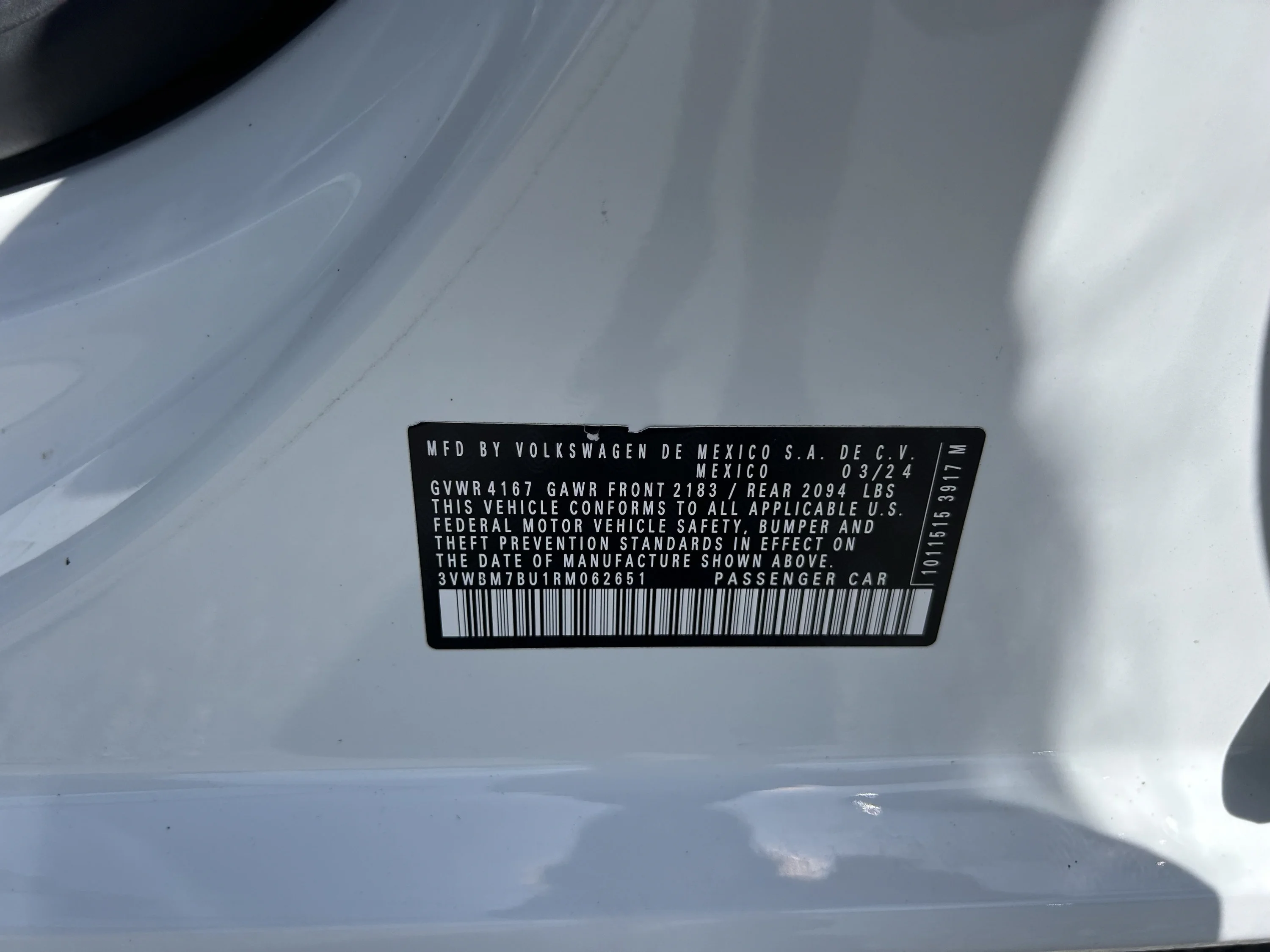 Used 2024 Pure White Volkswagen Sport image 31