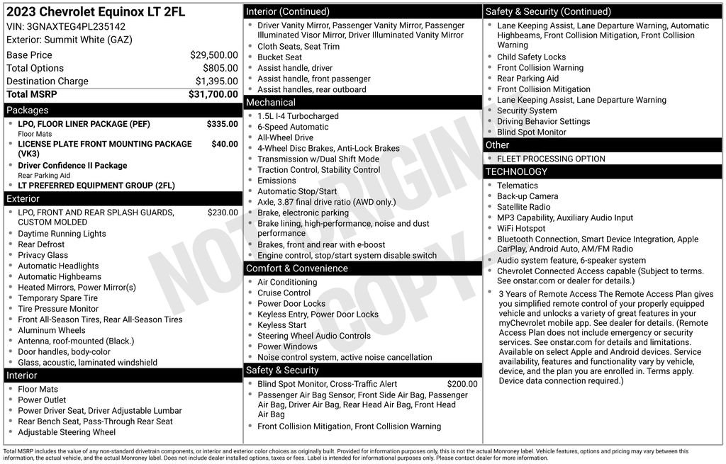 Used 2023 White Chevrolet LT image 28