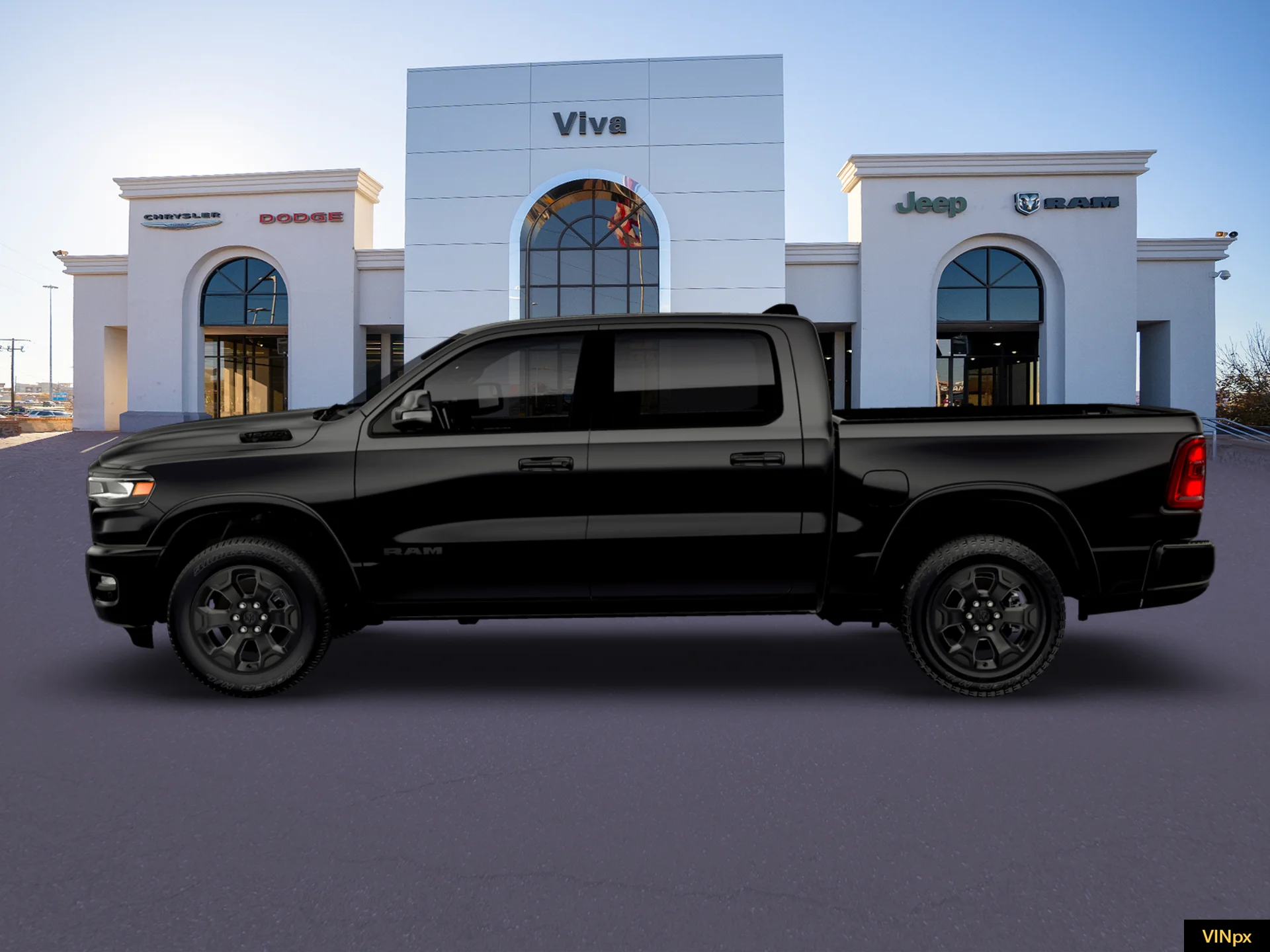 New 2026 Diamond Black Crystal Pearl-Coat Exterior Paint RAM Big Horn/Lone Star image 15