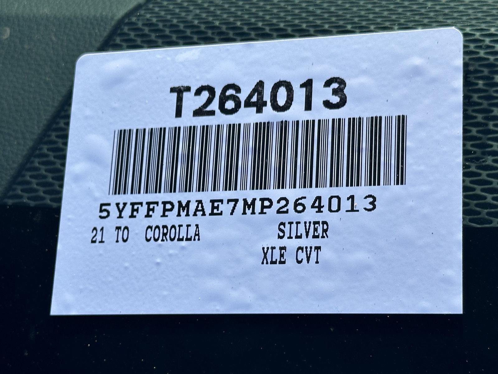 Certified Used 2021 Super White Toyota XLE image 15