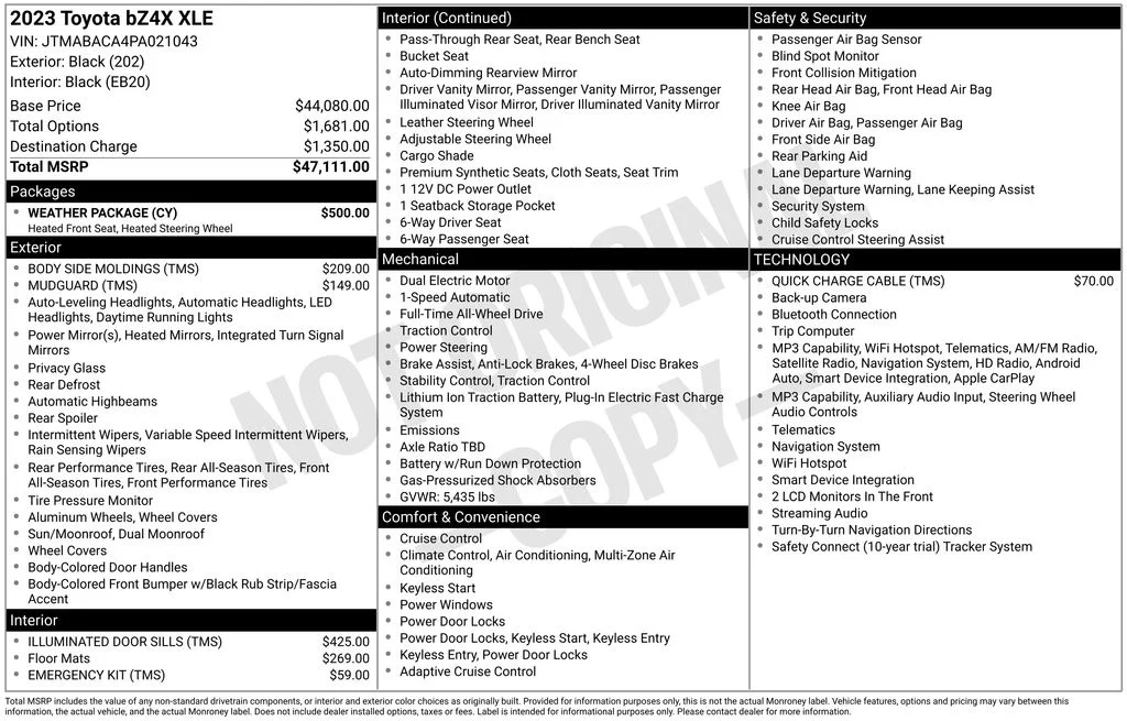 Used 2023 Black Toyota XLE image 17