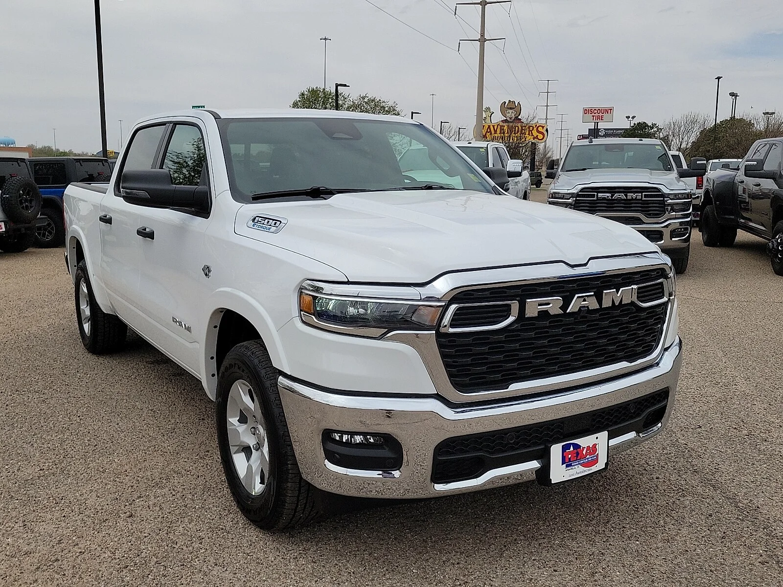 New 2026 PW7 Bright Whit Ram LONE STAR CREW CAB 4X4 5