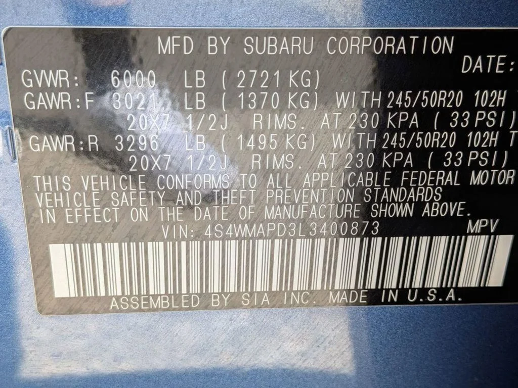 Used 2020 Blue Subaru Limited image 36