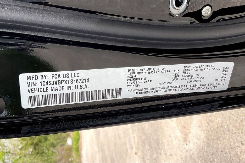 New 2026 Jeep Grand Wagoneer Limited Altitude 4D Sport Utility