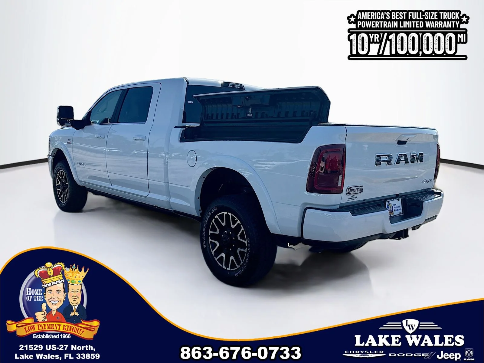 New 2026 Bright White Clear-Coat Exterior Paint RAM Limited Longhorn image 4