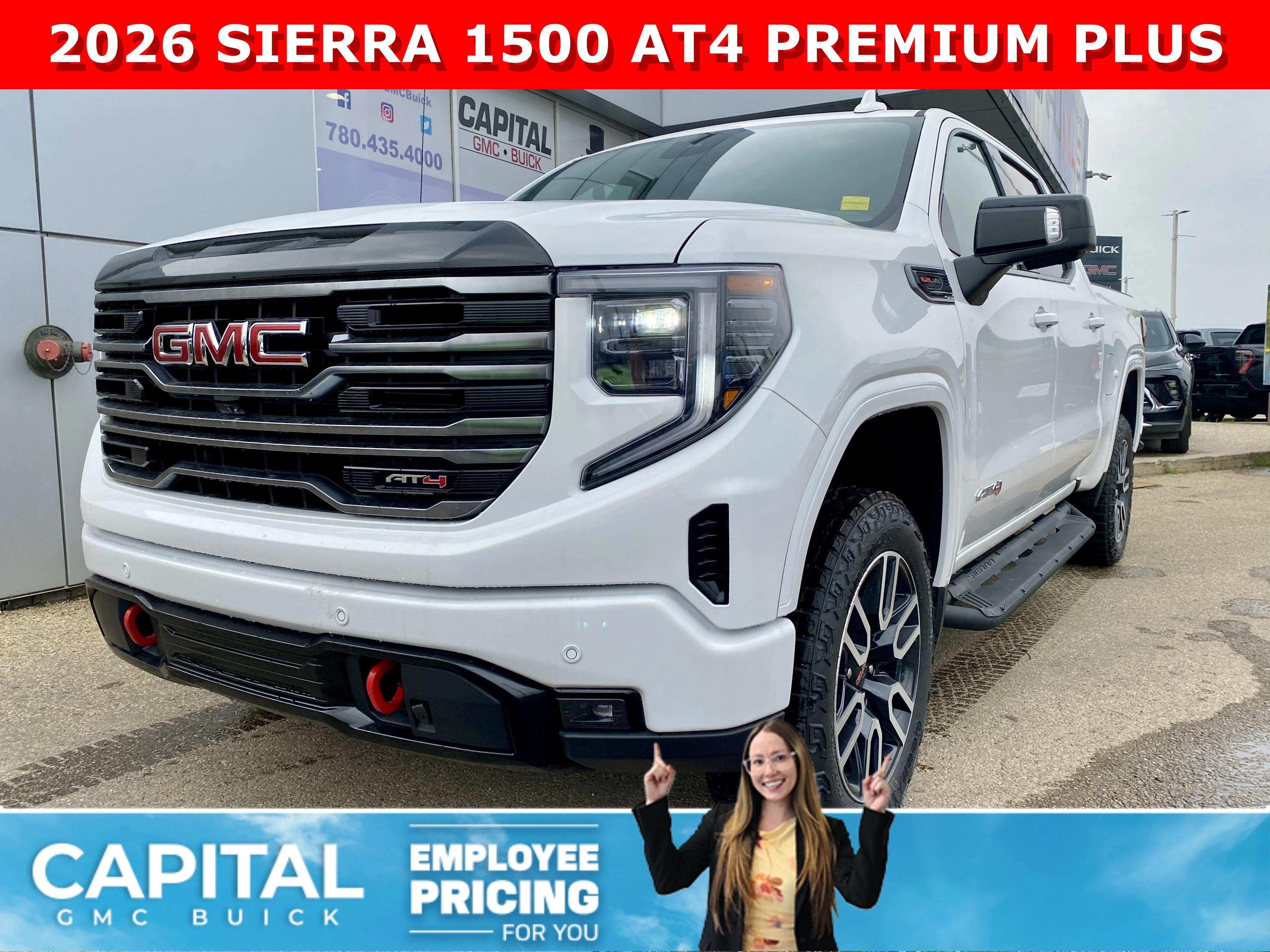 New 2026 Summit White GMC AT4 image 1