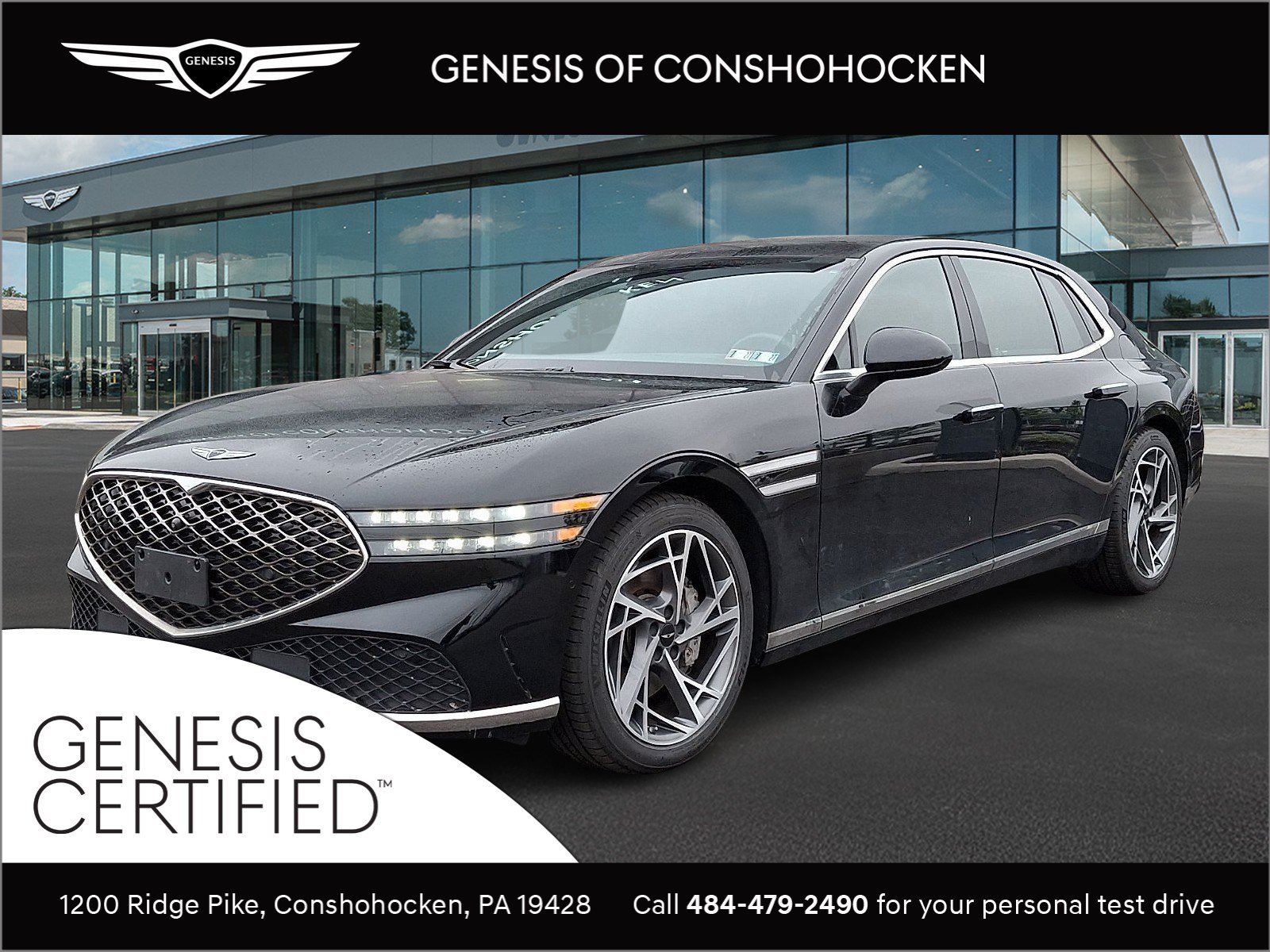 Certified Used 2023 Maui Black Genesis 4DR AWD 3.5T image 1