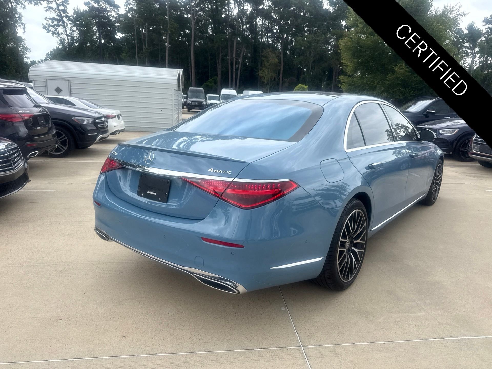 Certified Used 2023 MANUFAKTUR China Blue Solid Mercedes-Benz S 580 image 4