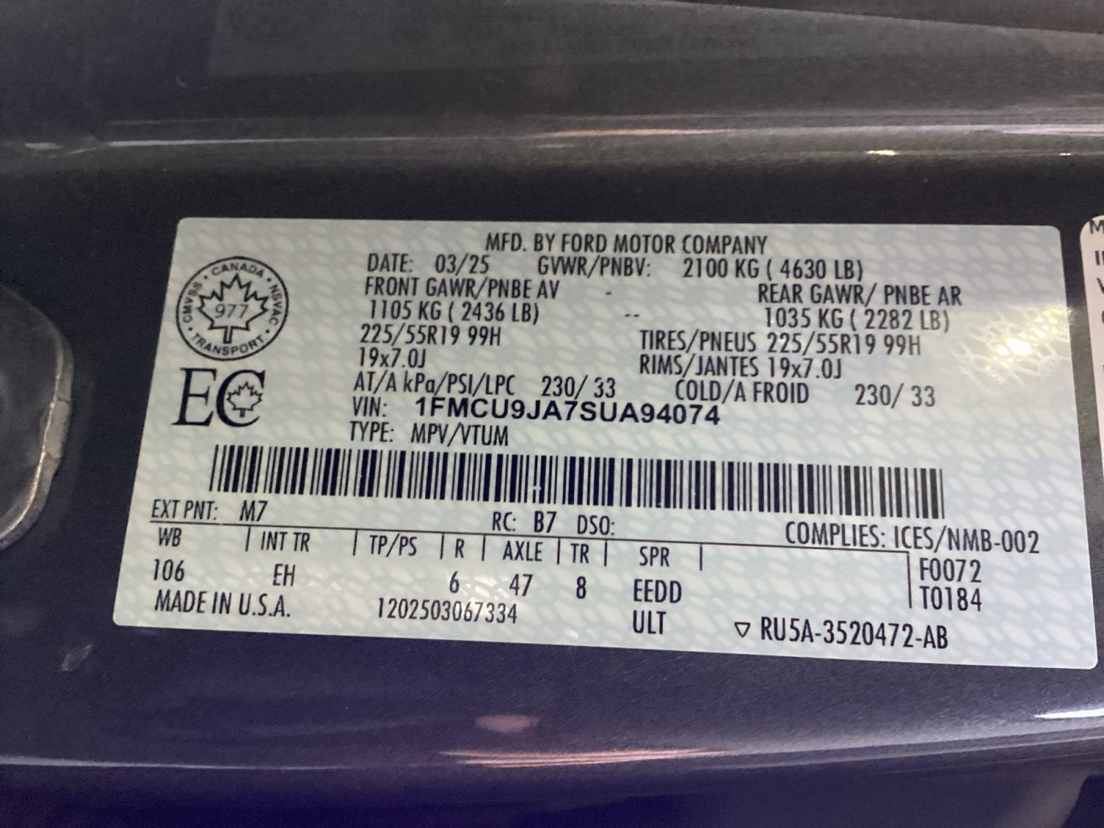 Certified Used 2025 Light Blue Clearcoat Metallic Ford Platinum image 16