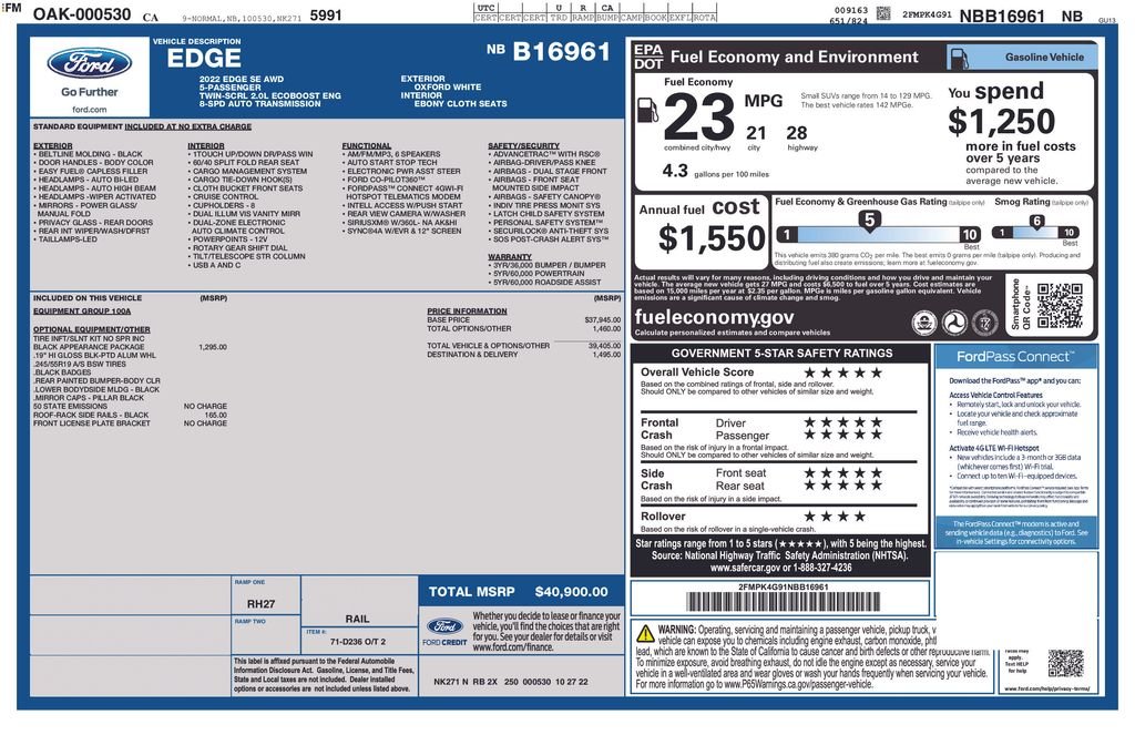 Certified Used 2022 White Ford SE image 3