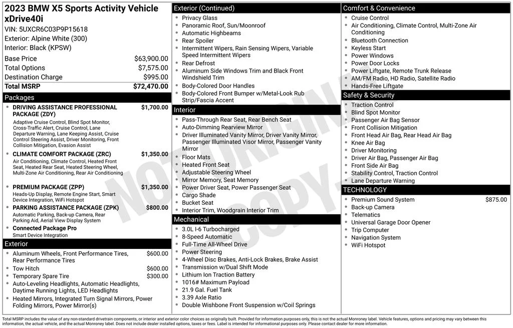 2023 BMW X5 xDrive40i's photo