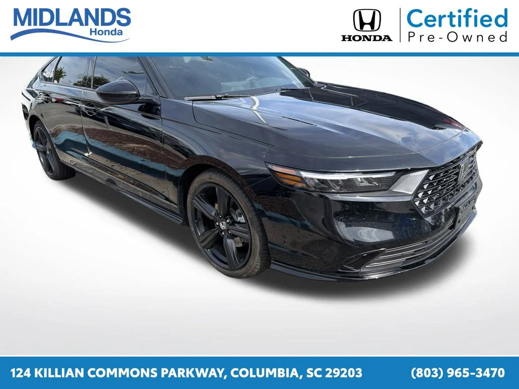 Certified Used 2025 Crystal Black Pearl Honda Sport-L image 1