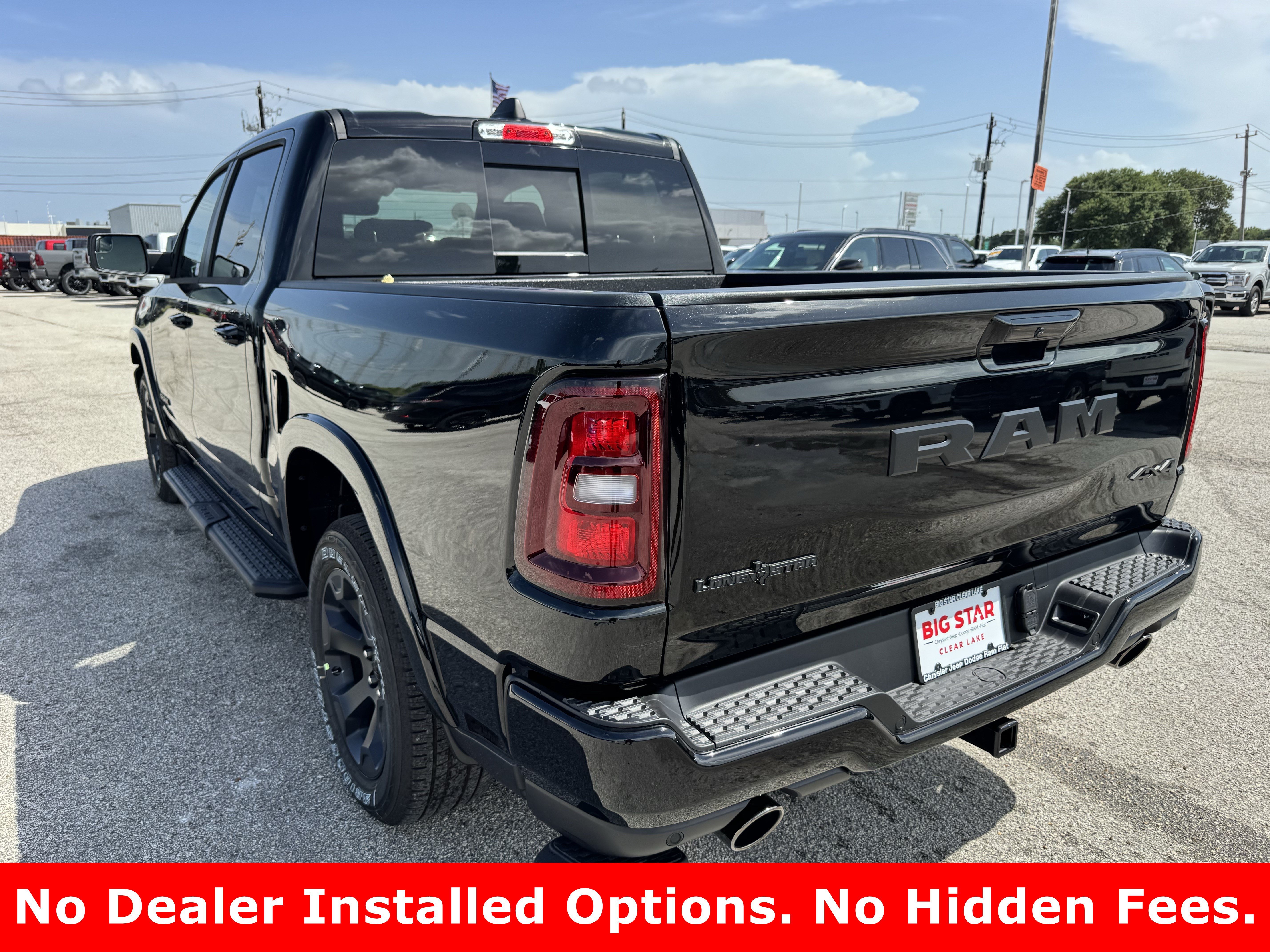 New 2026 Diamond Black Crystal Pearl-Coat Exterior Paint RAM Lone Star image 5