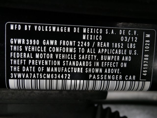 Used 2012 Deep Black Pearl Metallic Volkswagen 2.0T Turbo image 28