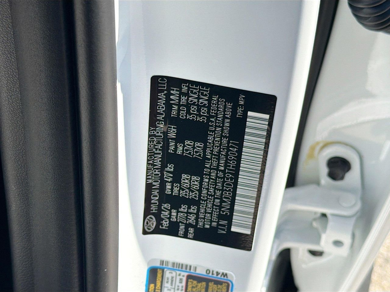 New 2026 Serenity White Pearl Hyundai SEL FWD image 35