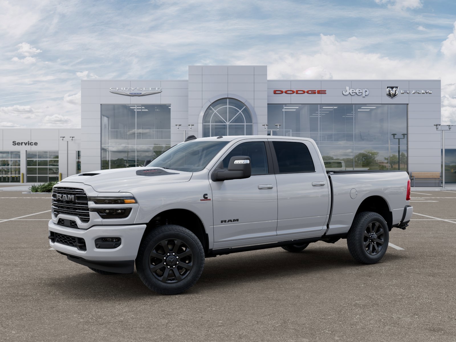 New 2026 Bright White Clear-Coat Exterior Paint RAM Laramie image 2