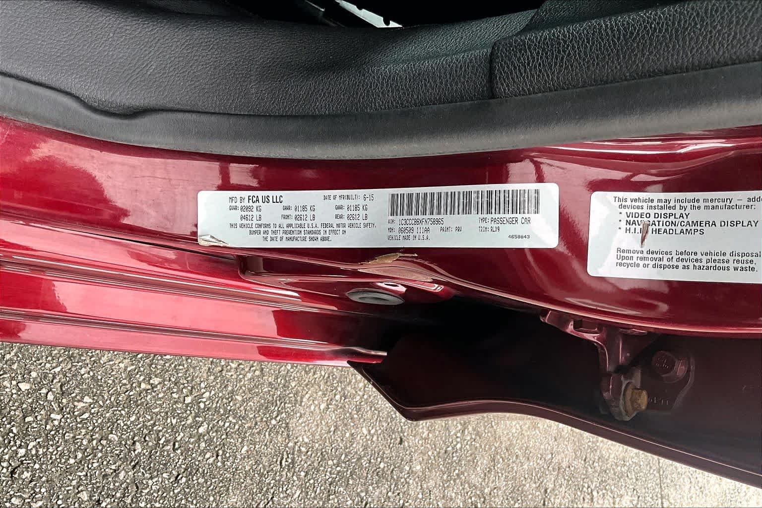 Used 2015 Velvet Red Pearlcoat Chrysler S image 32