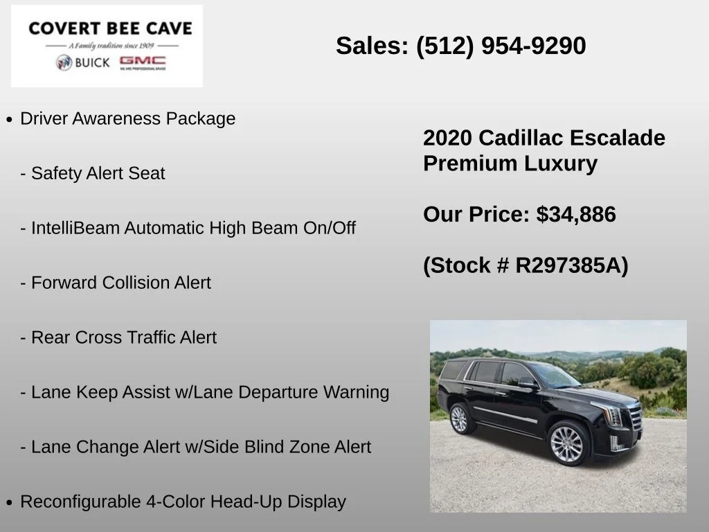Used 2020 Black Cadillac Premium Luxury image 24
