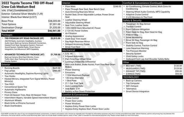 Certified Used 2022 Silver Toyota TRD Off-Road image 36