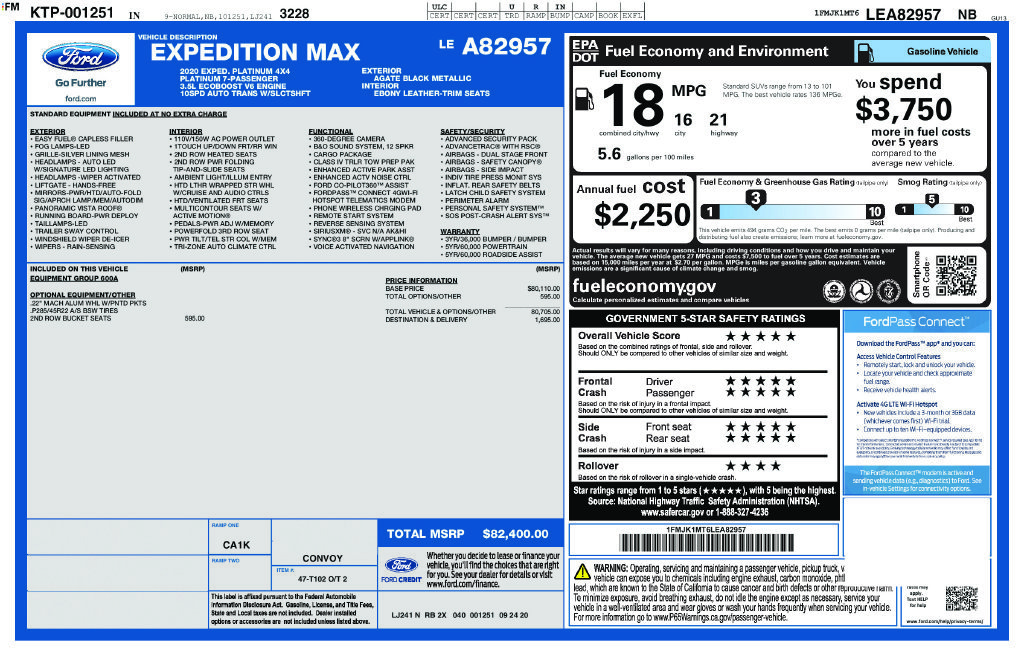 Used 2020 Black Ford Platinum image 14