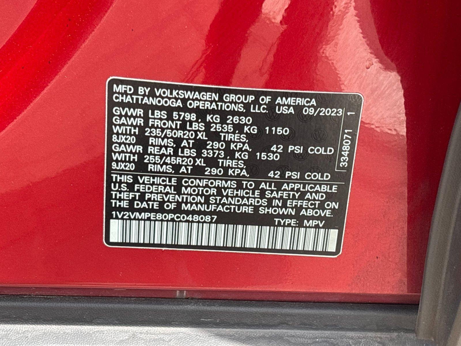 Used 2023 Aurora Red Metallic Volkswagen Pro S image 12