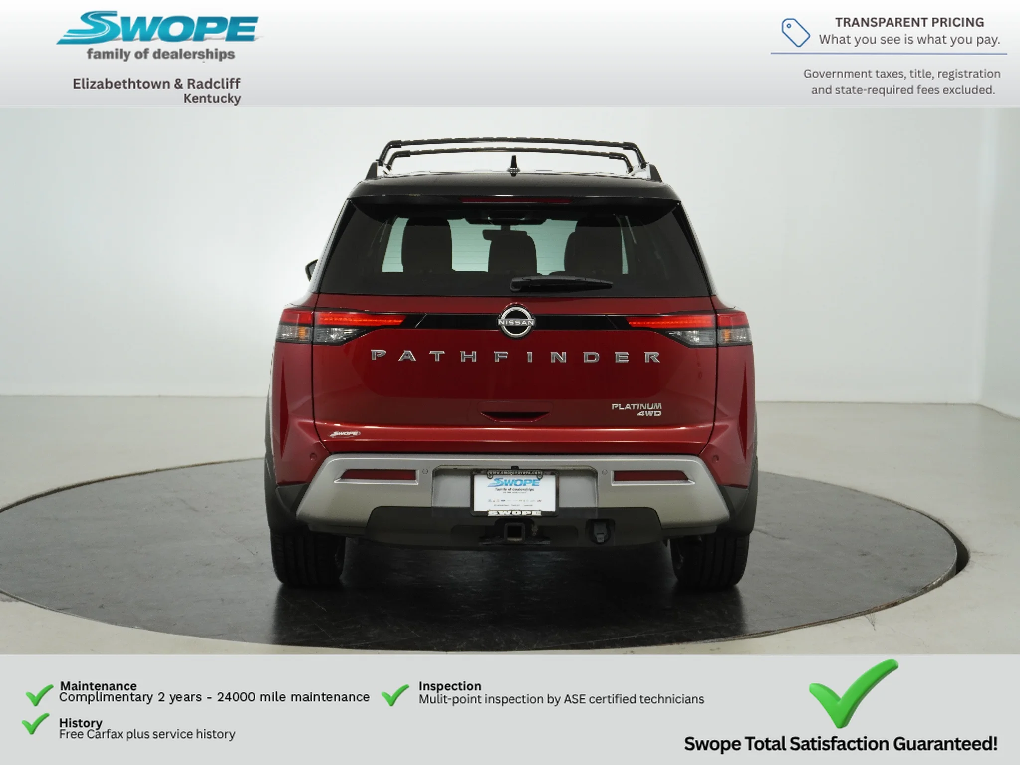 Used 2024 Scarlet Ember Tintcoat/Super Black Nissan Platinum image 4