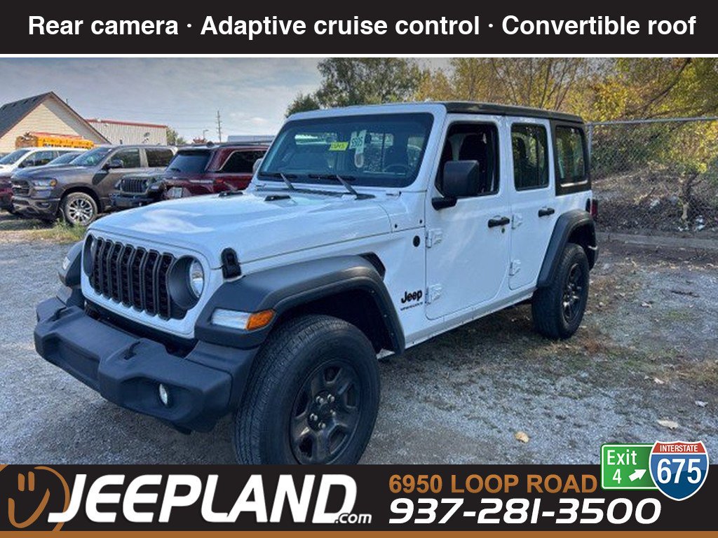 Used 2024 Bright White Clearcoat Jeep Sport image 1