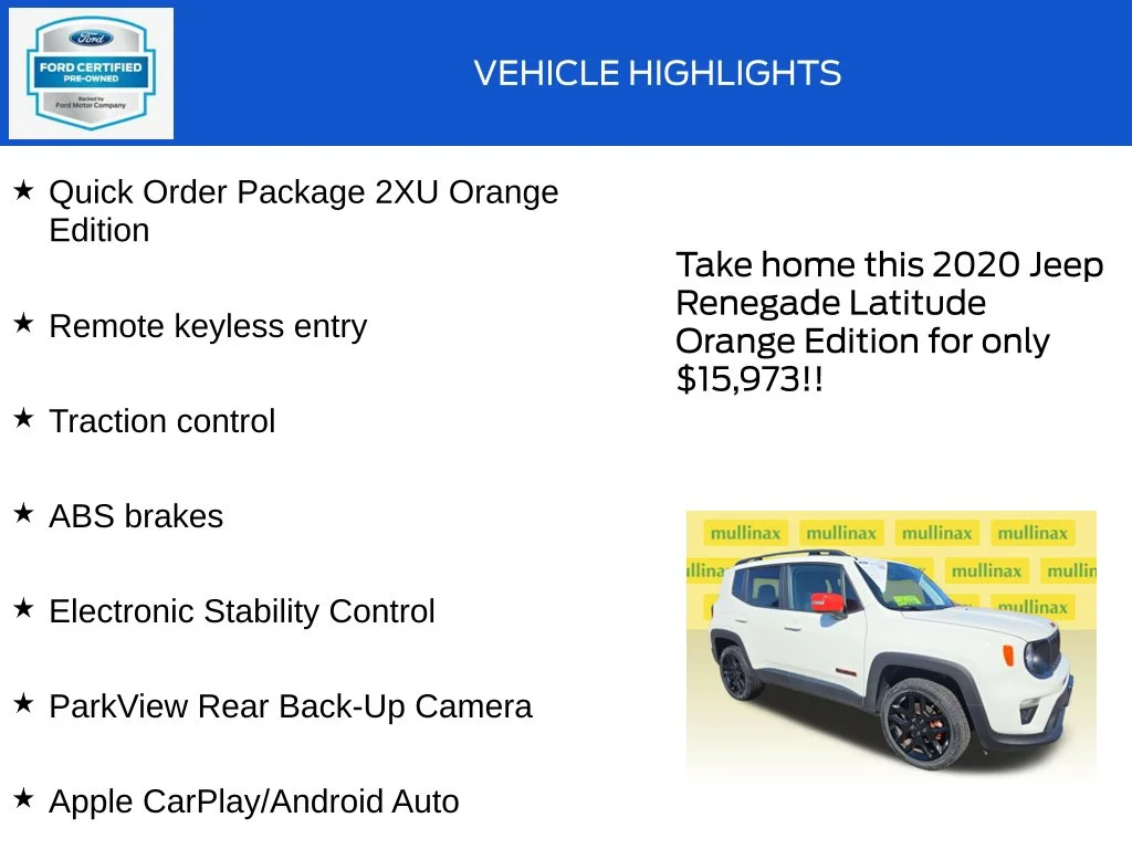 Certified Used 2020 White Jeep Latitude image 18