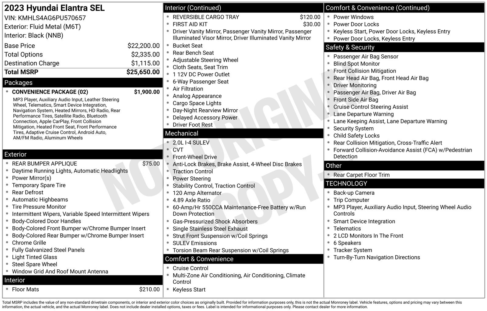 Used 2023 Silver Hyundai SEL image 23