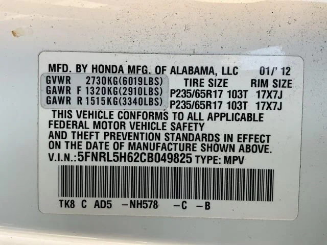 Used 2012 White Honda EX-L image 25