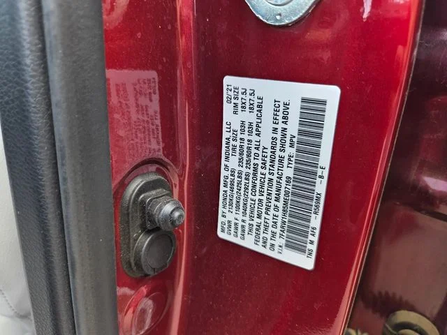 Used 2021 Red Honda EX-L image 21