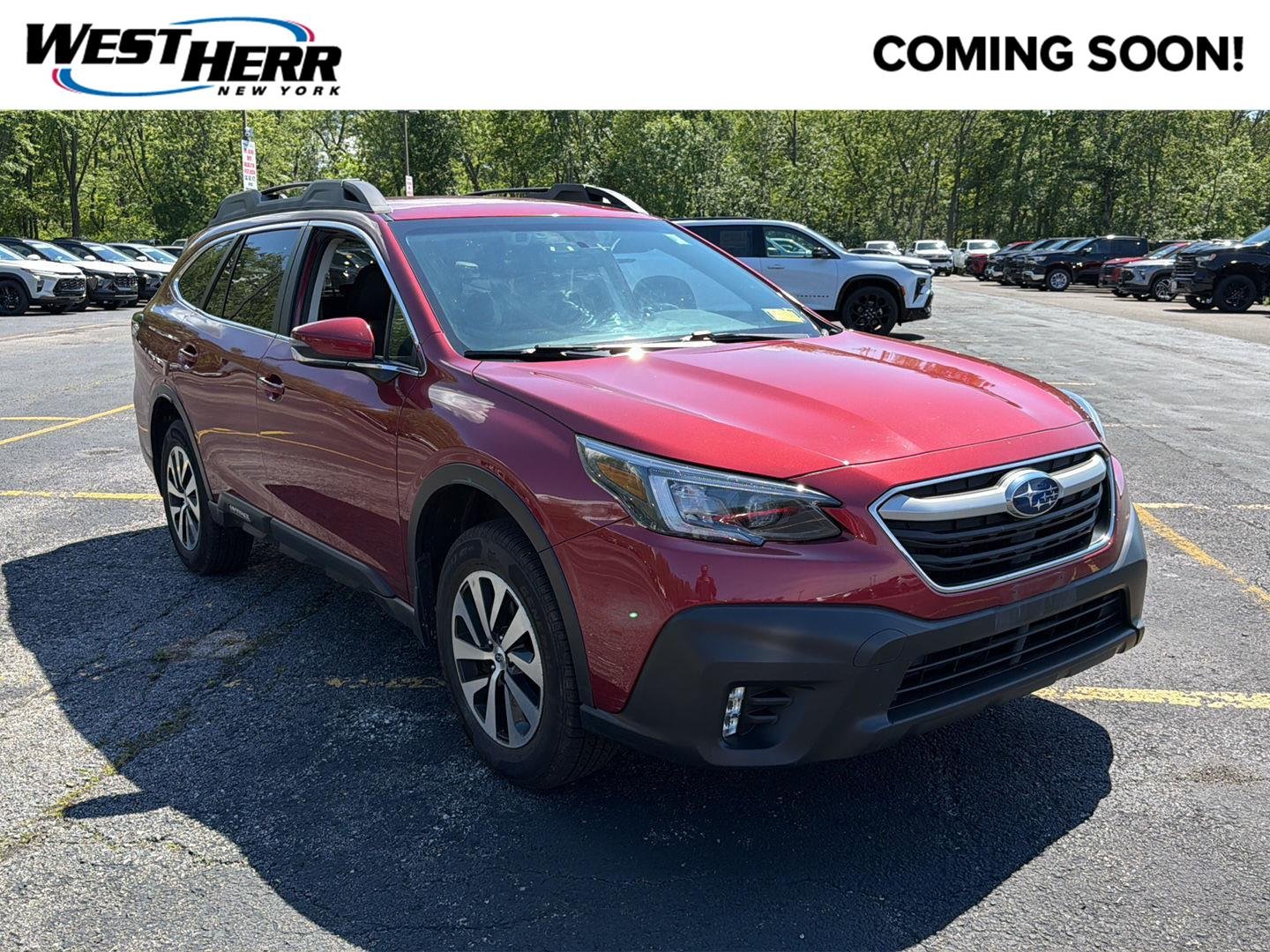 Used 2021 Crimson Red Pearl Subaru Premium image 1