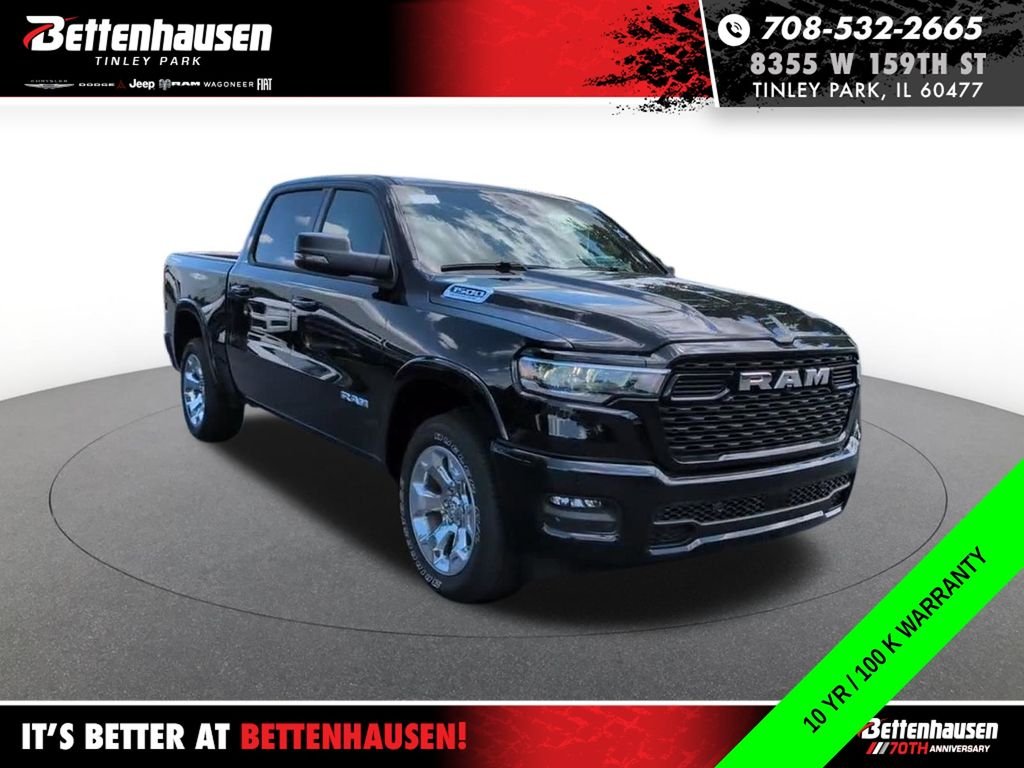 New 2026 Diamond Black Crystal Pearl-Coat Exterior Paint RAM Big Horn/Lone Star image 3