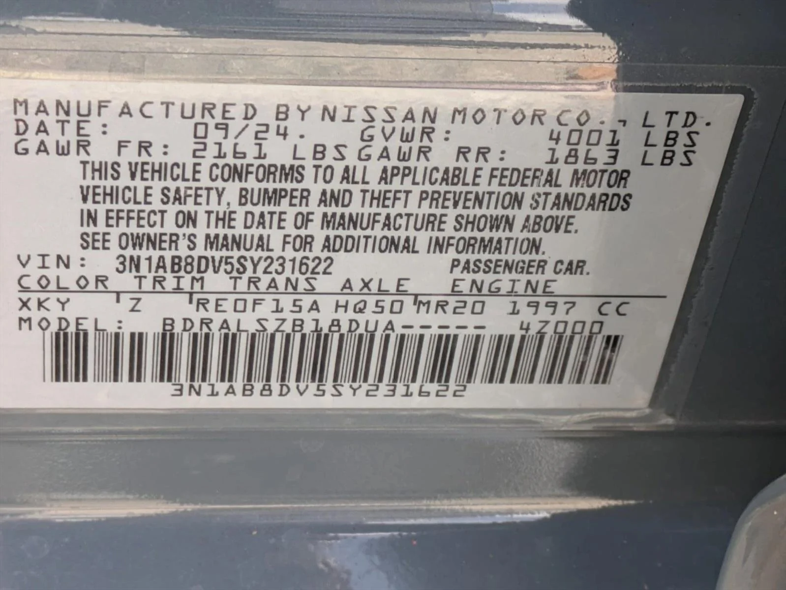 Used 2025 Atlantic Gray Metallic/Super Black Nissan SR image 24