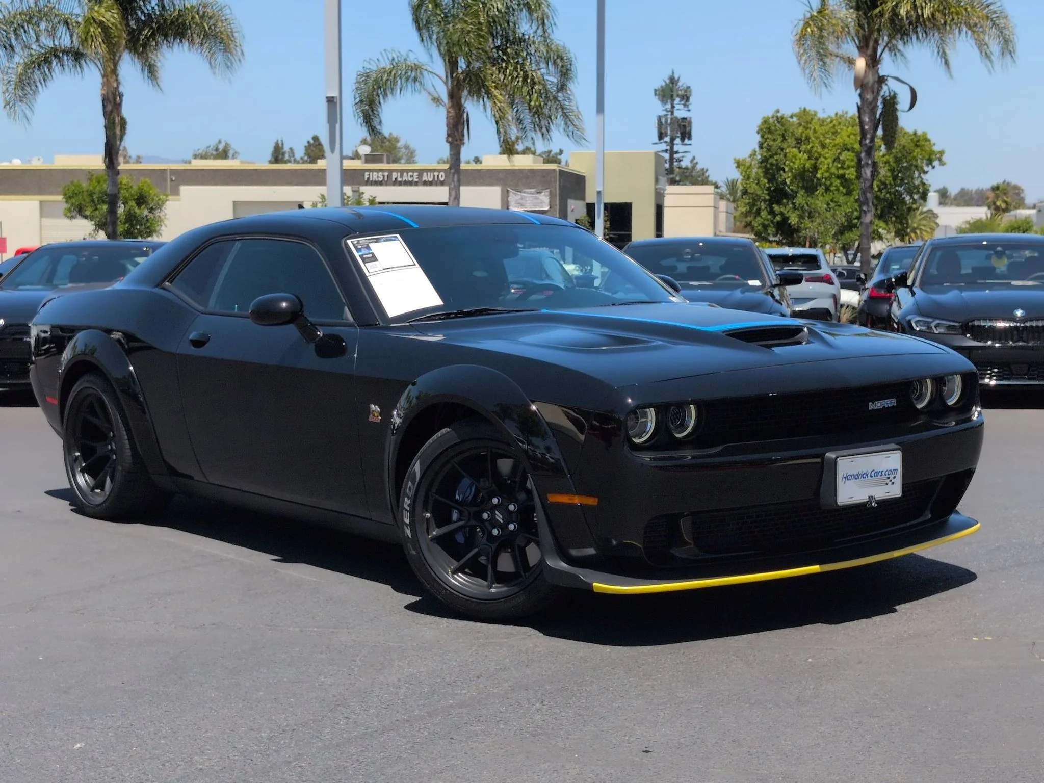 Used 2023 Pitch Black Clearcoat Dodge R/T Scat Pack Widebody image 1