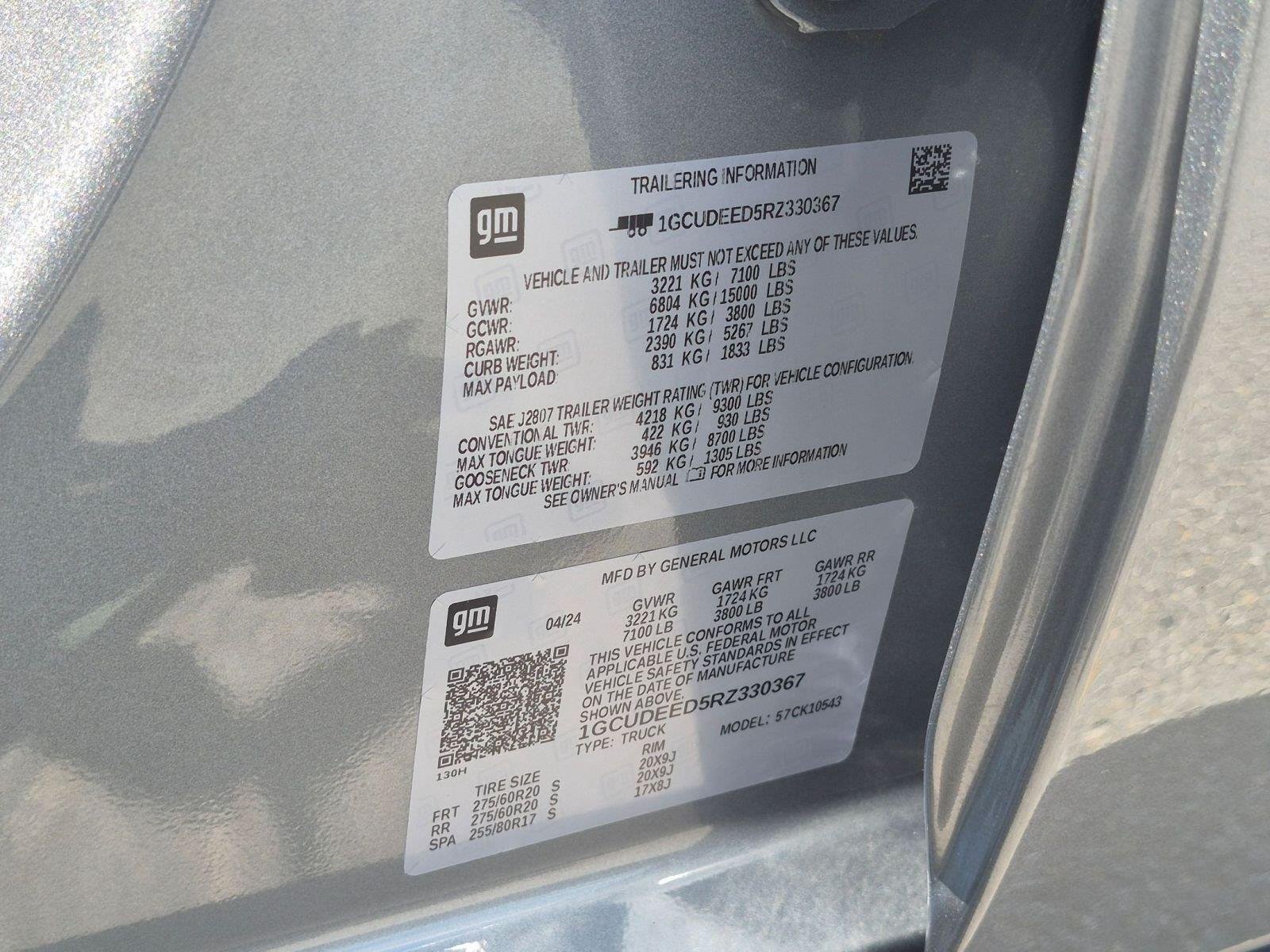 Used 2024 Sterling Gray Metallic Chevrolet RST image 10