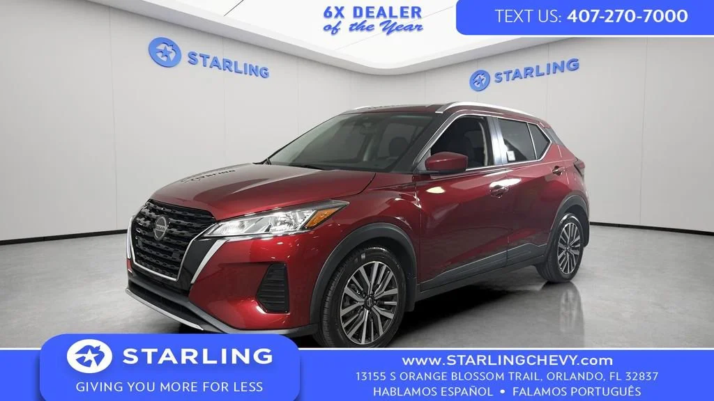 Used 2021 Red Nissan SV Xtronic CVT image 1
