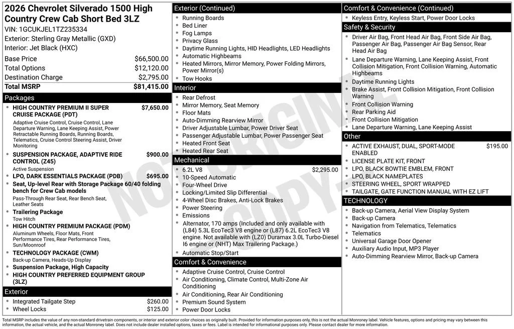 2026 Chevrolet Silverado 1500 High Country - Photo 47