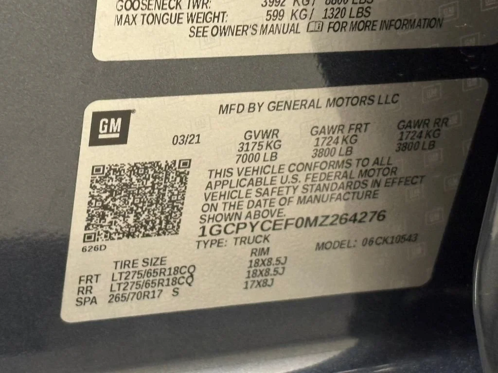 Certified Used 2021 SHADOW GRAY METALLIC Chevrolet Custom Trail Boss image 39