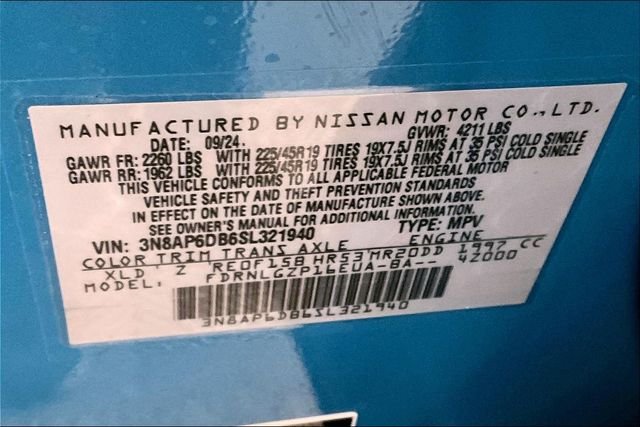 New 2025 Arctic Ice Blue Metallic/Super Black Nissan SR image 36