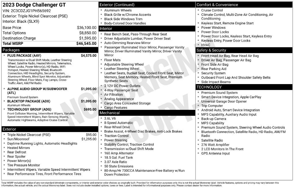 Used 2023 Silver Dodge GT image 2