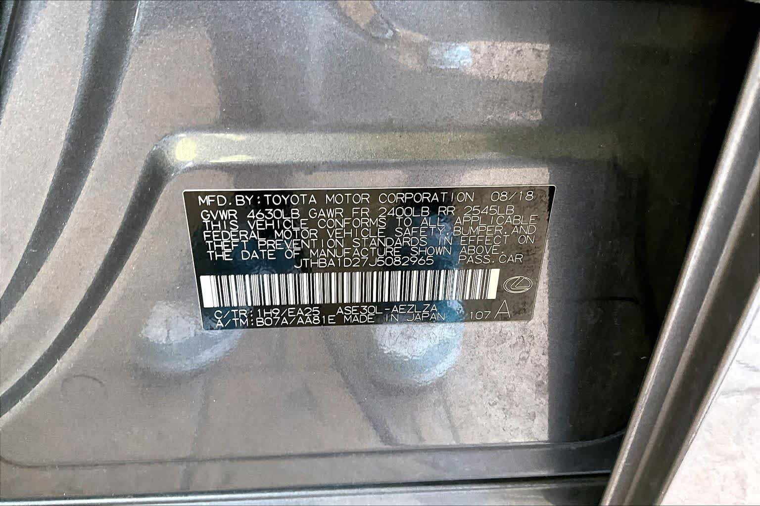 Used 2018 Nebula Gray Pearl Lexus  image 35