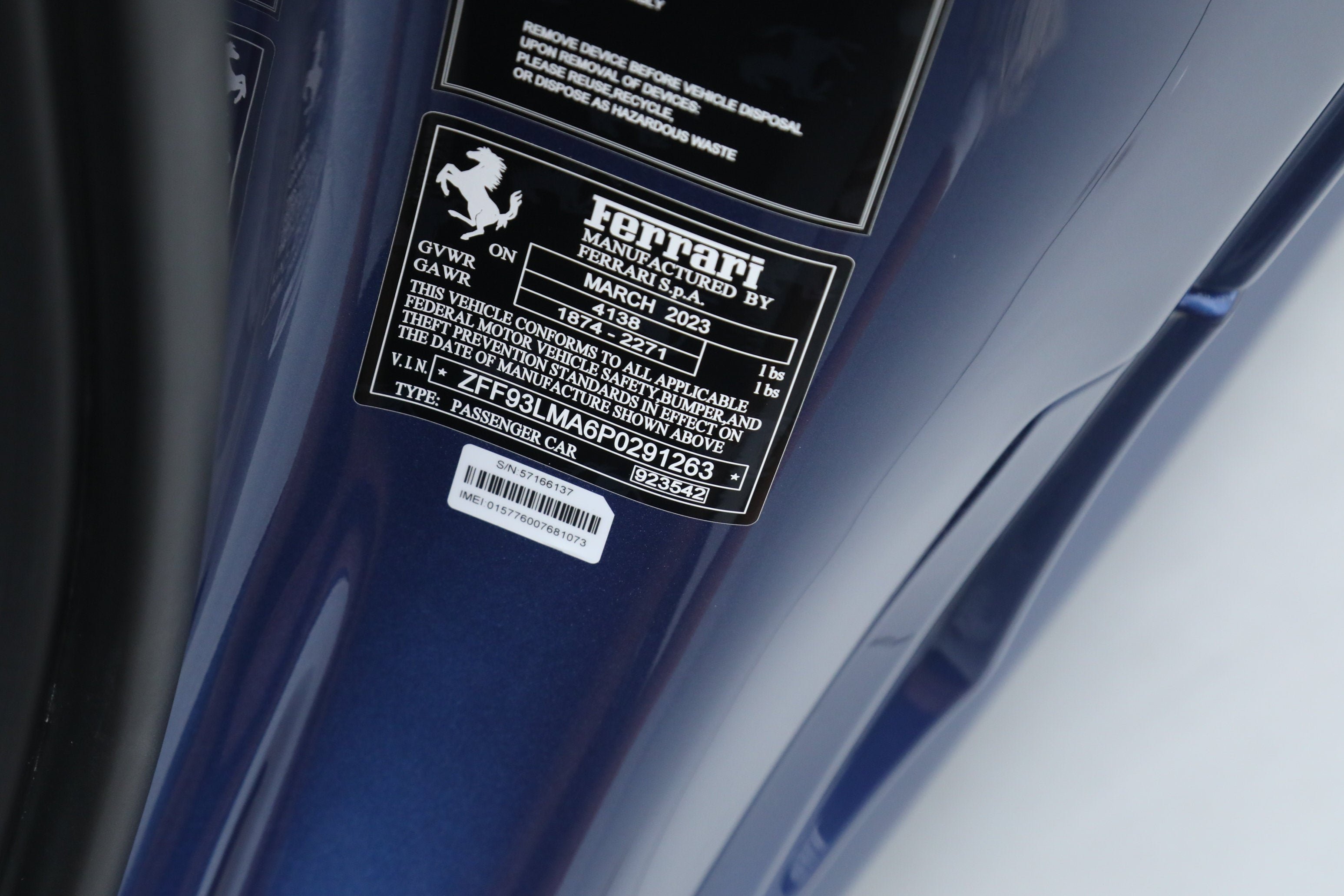 Certified Used 2023 Blu Mirabeau Ferrari  image 42