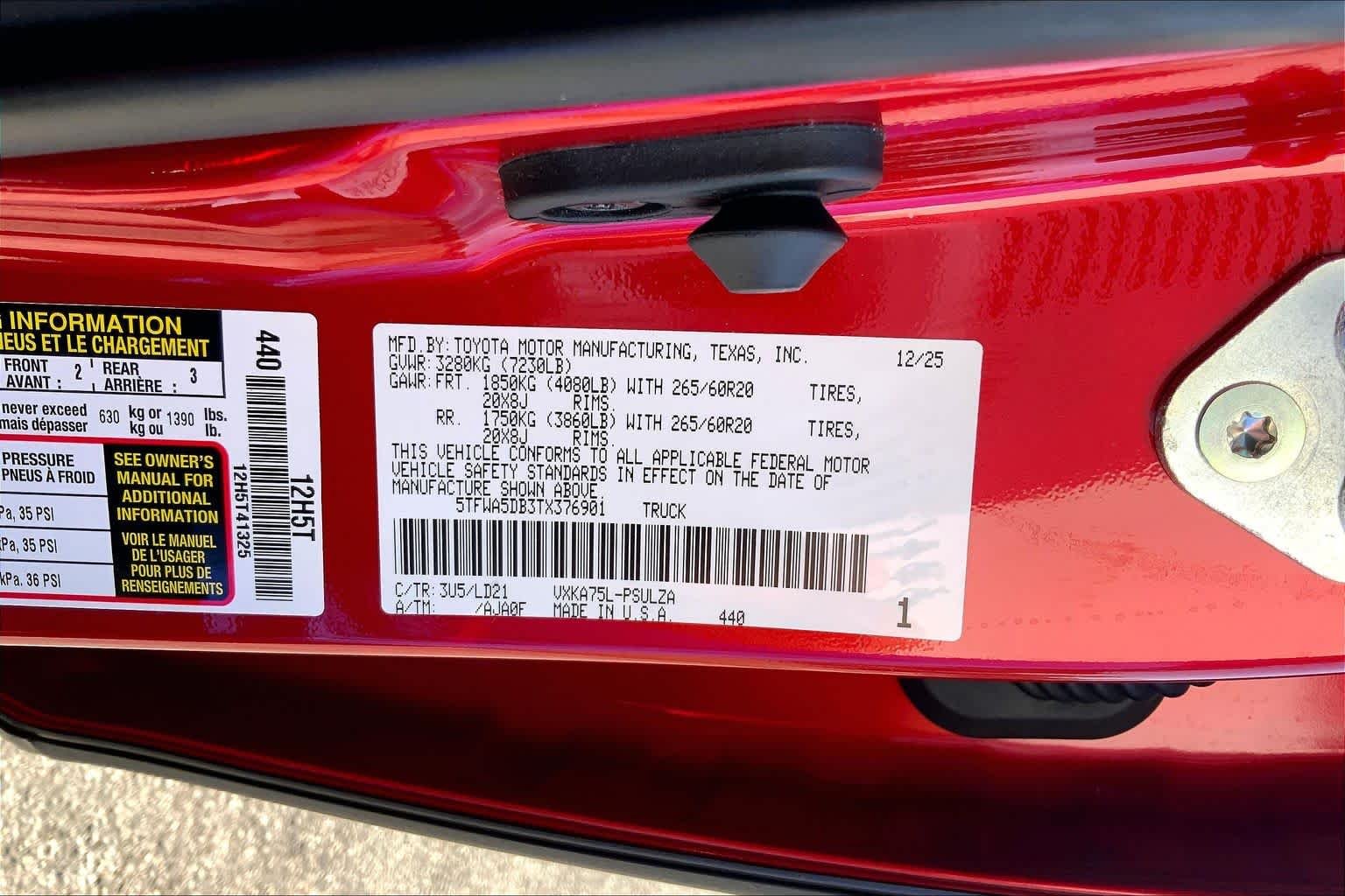 Used 2026 Supersonic Red Toyota Limited image 36