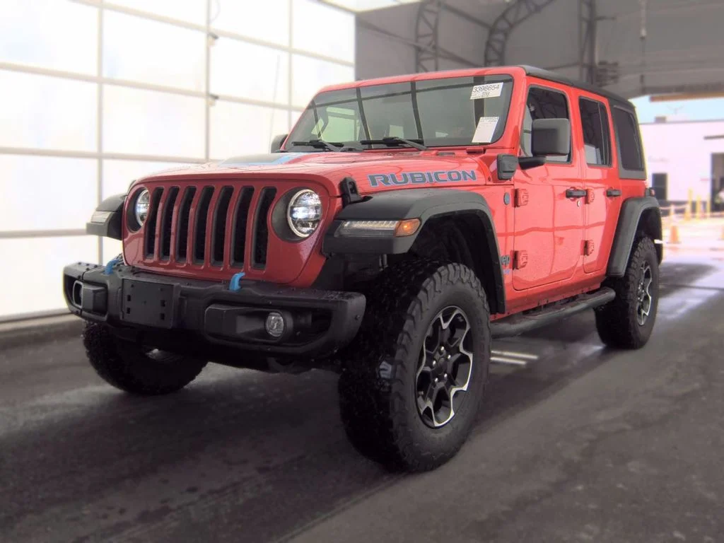 Used 2021 Red Jeep Unlimited Rubicon 4xe image 1