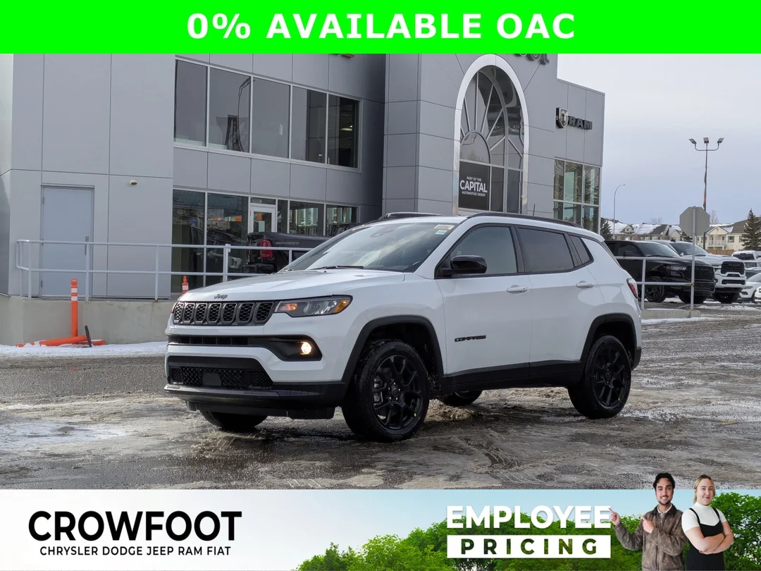 New 2026 White Jeep North - - 4x4 - Altitude Special Edition 18 inch Black Wheels & More! image 1